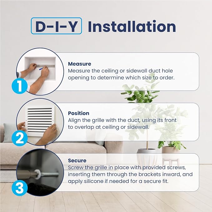 14x4 Aluminum Wall Ceiling Air Return Vent Cover HVAC Rustproof Grille - Image 9