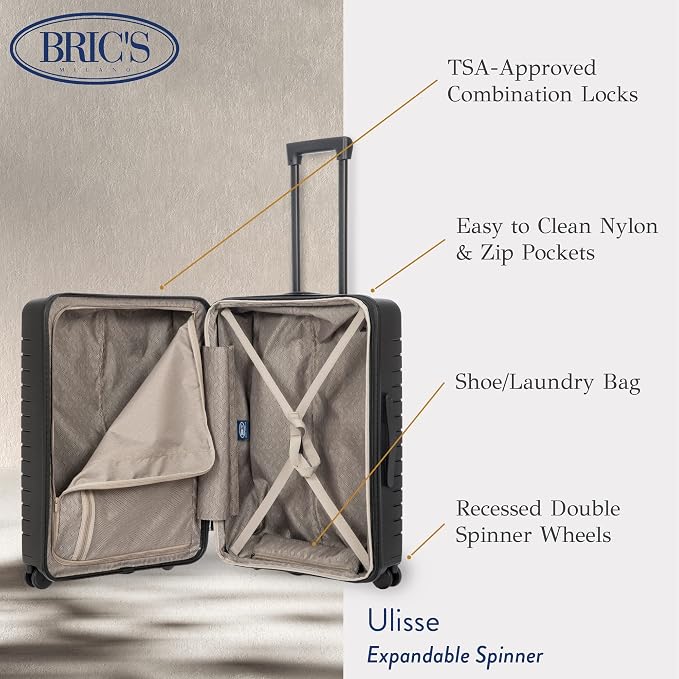 Bric's B|Y Ulisse Spinner Suitcase, Expandable Hard Shell Luggage - Image 3