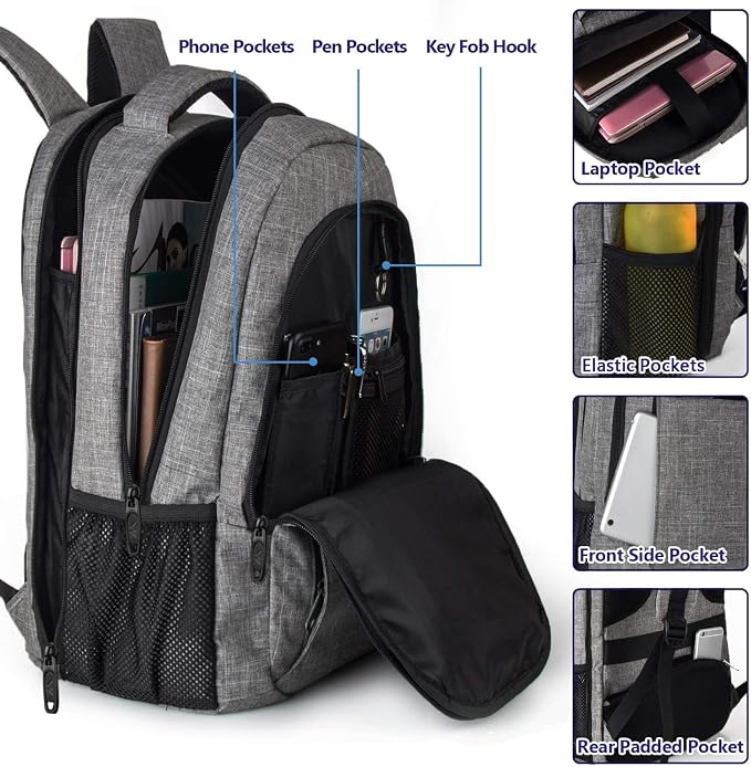 17 Inch Laptop Backpack, MATEIN TSA Large Backpack - Image 6