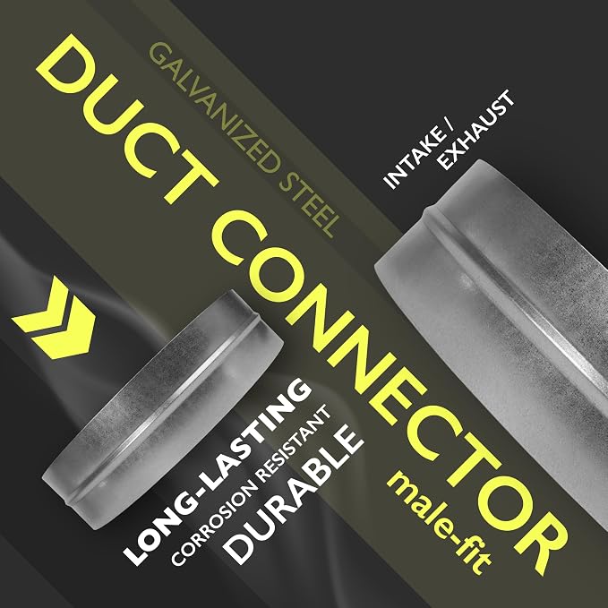 12 Inch Duct Connector for HVAC Ducting, Dryer Vent Hose - Image 3