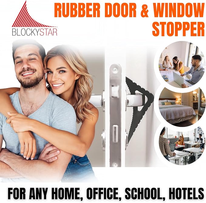 Pekasa Door Stopper & Window Stopper, Rubber Door Stop, Door Wedge Stopper - Image 5