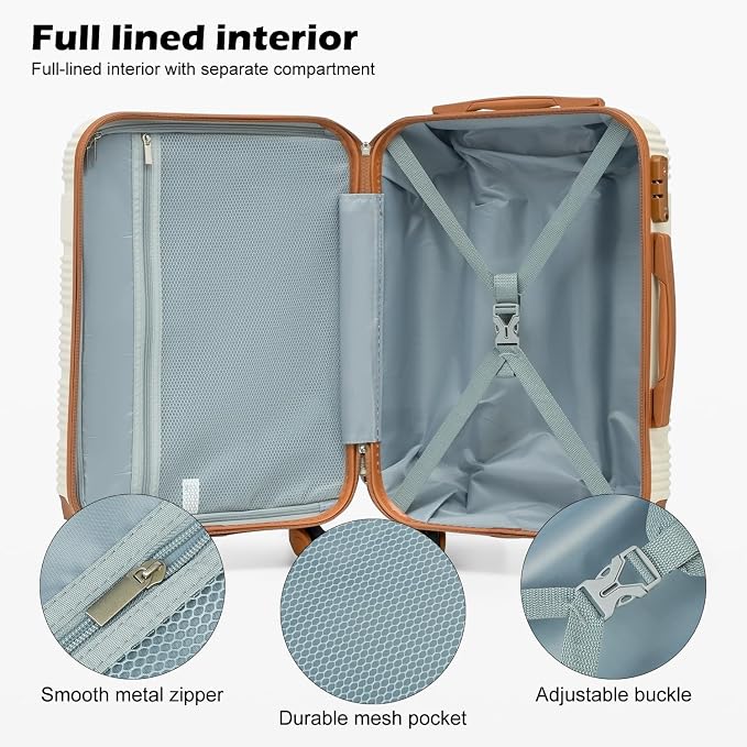 LONG VACATION 3 Piece Carry On Luggage Set - Image 4
