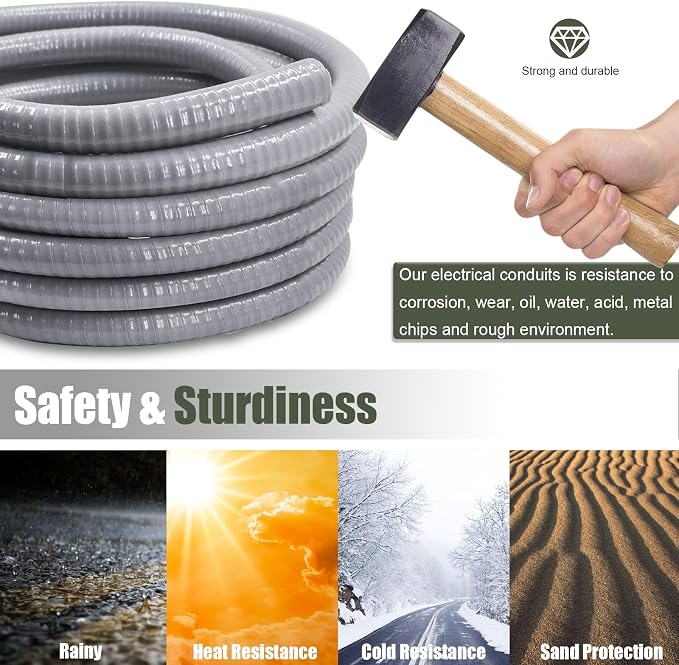 2 Inch Flexible Conduit 50 FT Non Metallic Liquid-Tight Conduit - Image 5