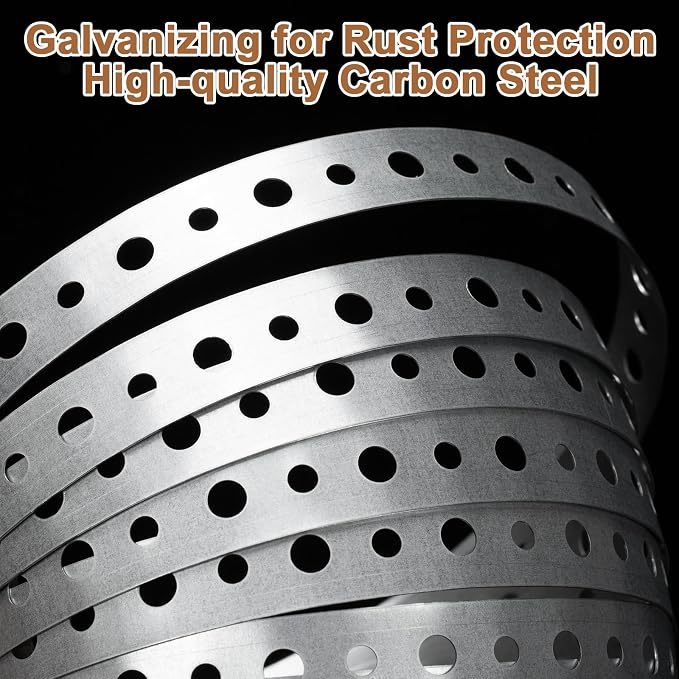 Galvanized Metal Pipe Strap 3/4-Inch x 100-Feet 24-Gauge - Image 5