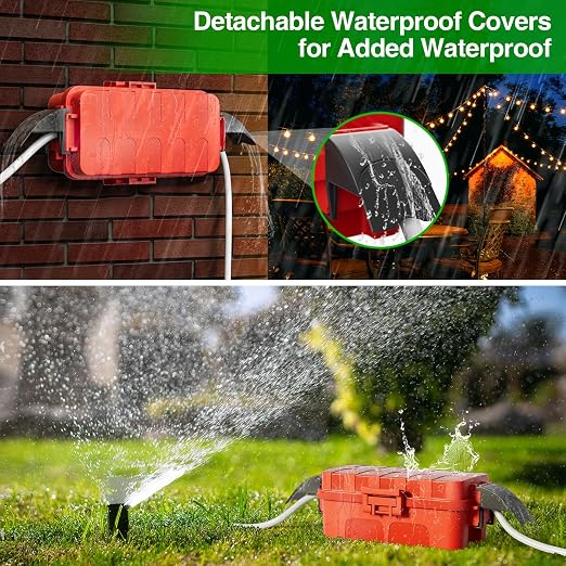 2 Pack IP55 Small Outdoor Electrical Box Waterproof - Image 3