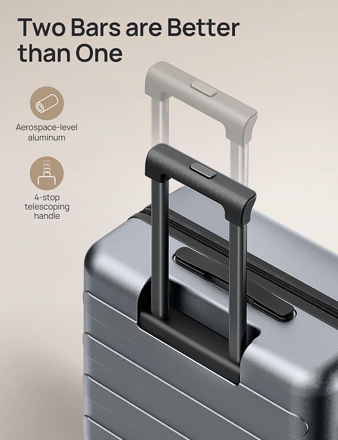 NINETYGO Luggage Sets 2 Piece, Carry On Luggage Airline Approved, Large Checked - Image 6