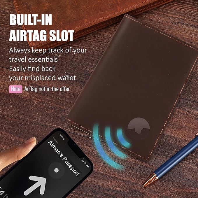 STAR VISTA Albatross Leather Travel Passport Holder, Minimalist Design - Image 8