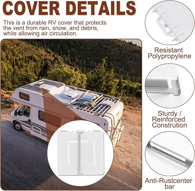 Wadoy 13" x 13" RV Vent Cover/Lid Compatible - Image 6
