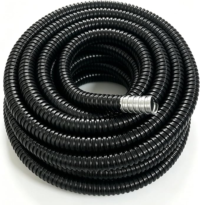 50ft 3/4-Inch Flexible Electrical Conduit, PVC-Coated Liquid-Tight, Galvanized by Unknown