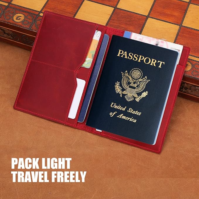 STAR VISTA Albatross Leather Travel Passport Holder, Minimalist Design - Image 6