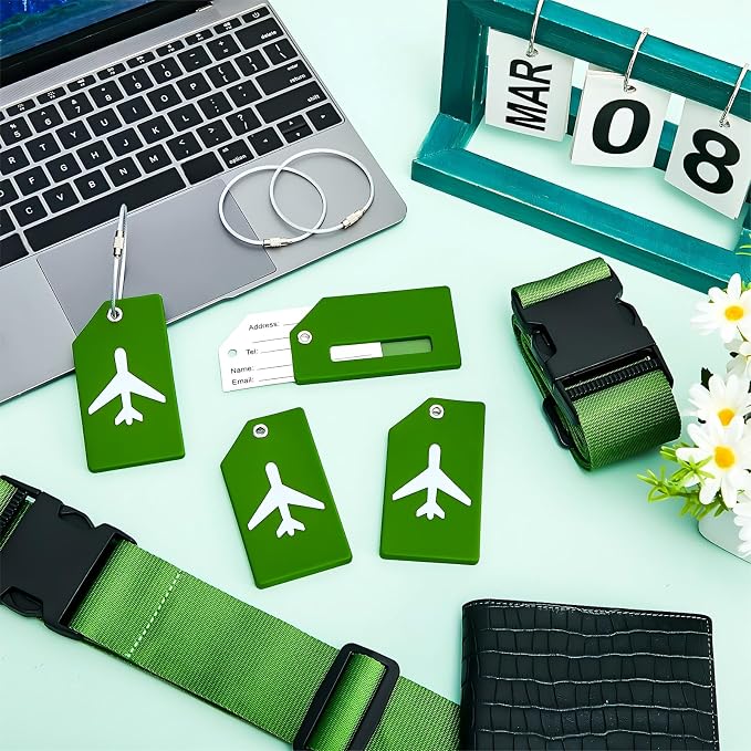 Weewooday 8 Pcs Luggage Straps Suitcase Tags Set - Image 7