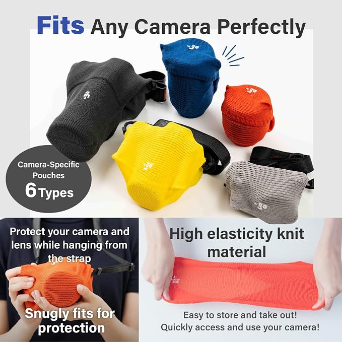 Camera Cover, Polygon W, Made in Japan, L size, Light Gray - Image 3