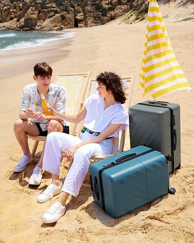 NINETYGO Trunk Luggage 26 Inch, Medium Checked Luggage - Image 9