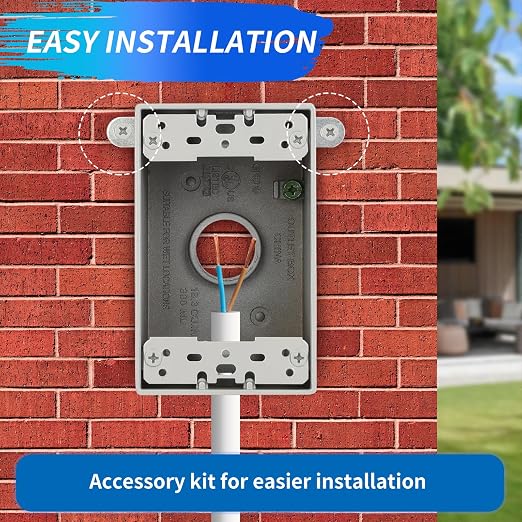 Weatherproof Outlet Box, Three 3/4 Inch Hole Outdoor Electrical Box | Aluminum - Image 5