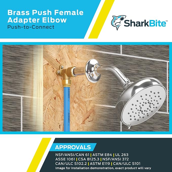 SharkBite 1/2 Inch x 1/2 Inch 90 Degree Female Adapter Elbow, Push to Connect - Image 5