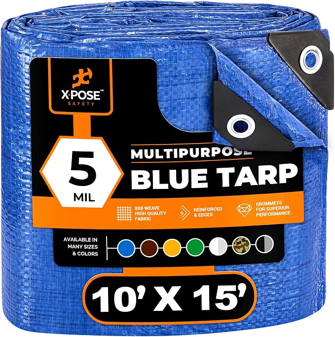 Better Blue Poly Tarp 10' x 15' by XposeSafety