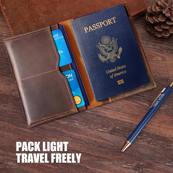 STAR VISTA Albatross Leather Travel Passport Holder, Minimalist Design - Image 5