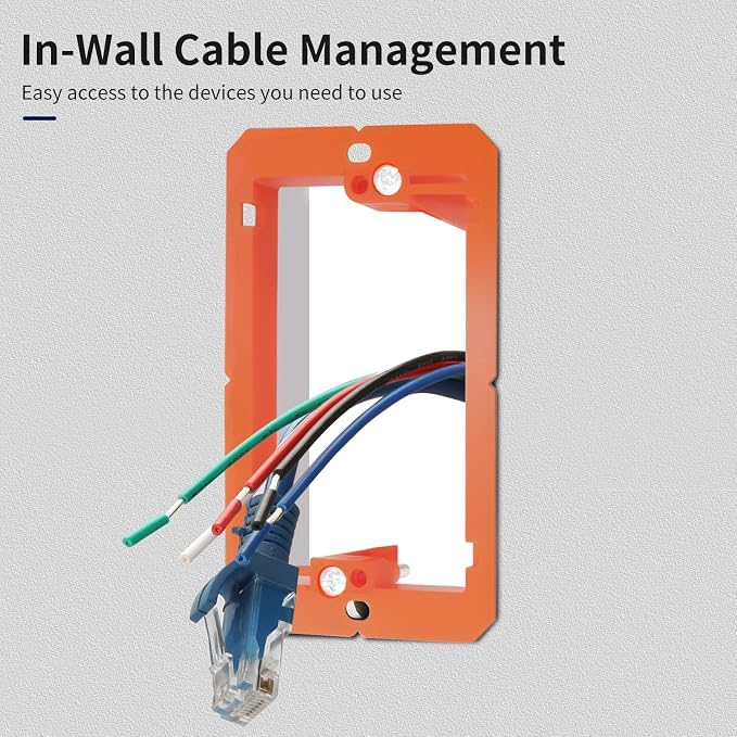 Low Voltage Mounting Bracket for Cables Pass Through, 10 Pack, Keystone Wall - Image 4