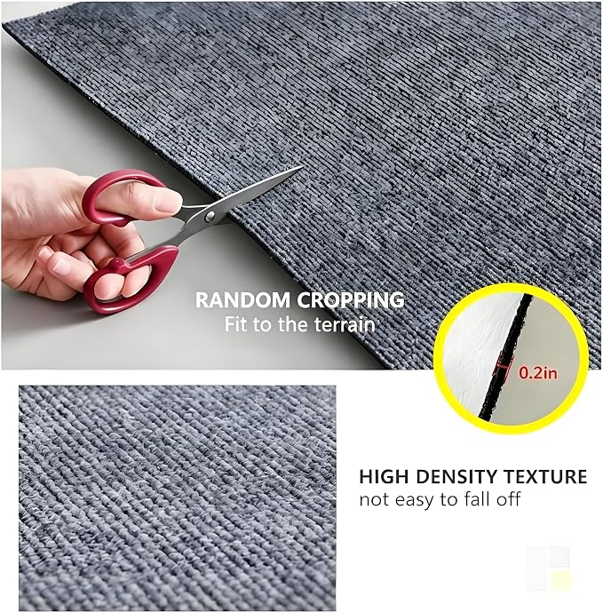 15pc 12" x 12" Self-Adhesive Carpet Tiles, Economical Temporary Flooring - Image 4