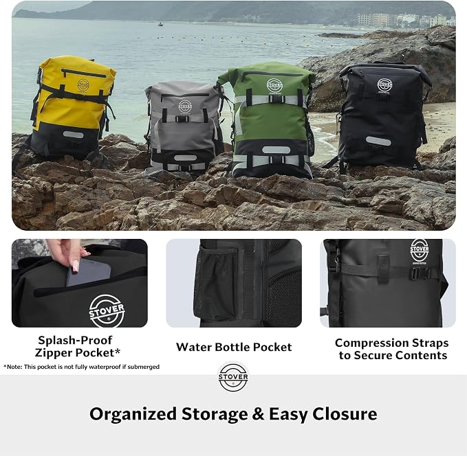 STOVER 5/10/25/30/40/55L Waterproof Backpack- Floating Dry Bag - Image 7
