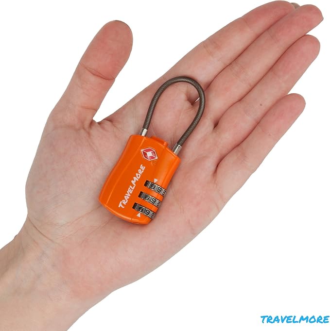 6 Pack TSA Approved Travel Combination Cable Luggage Locks - Image 5