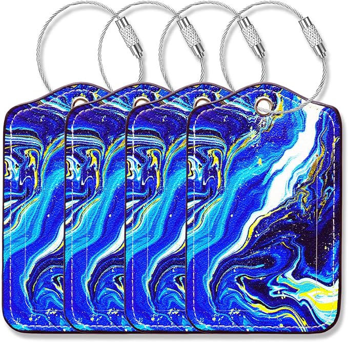 Luggage Tags for Suitcases-Personalized Luggage Tag 4 Pack by GOWRAPS