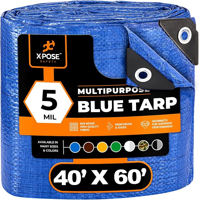Better Blue Poly Tarp 40' x 60' by XposeSafety