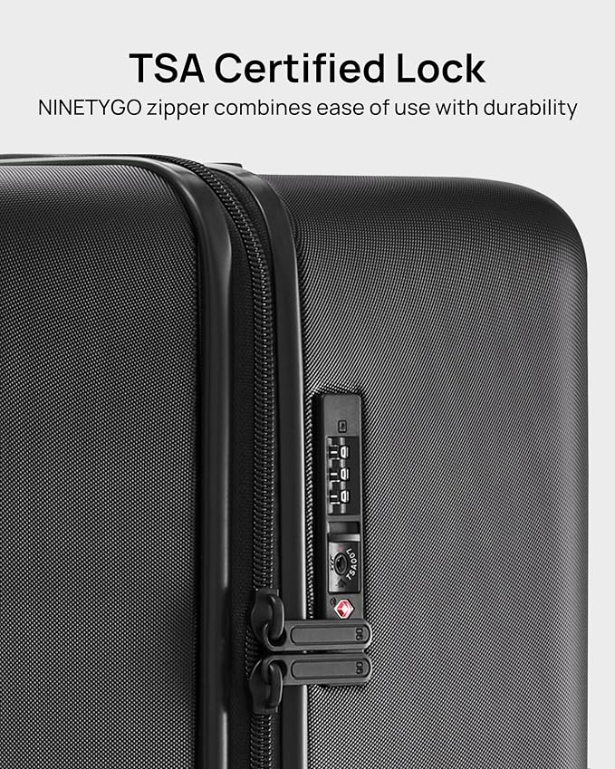 NINETYGO Trunk Luggage 26 Inch, Medium Checked Luggage - Image 4