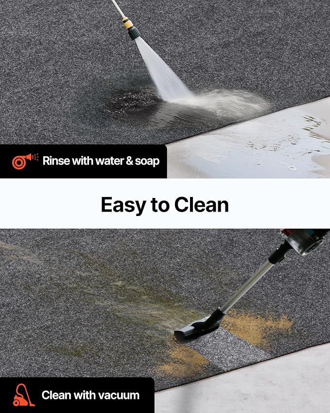 VEVOR Garage Floor Mat, 7.6'x19' Oil Spill Mat Waterproof Protection from Water - Image 5