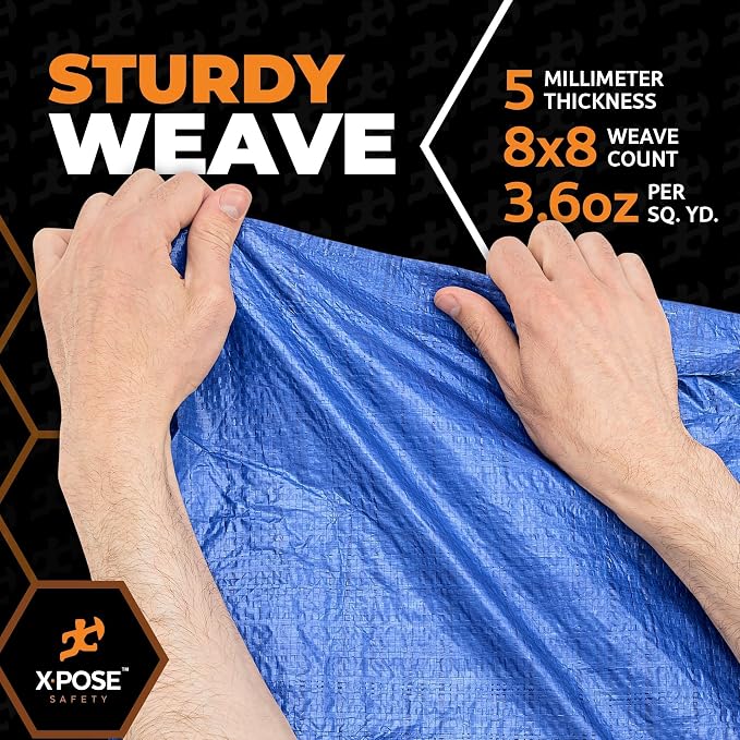 Better Blue Poly Tarp 8' x 12' - Image 5