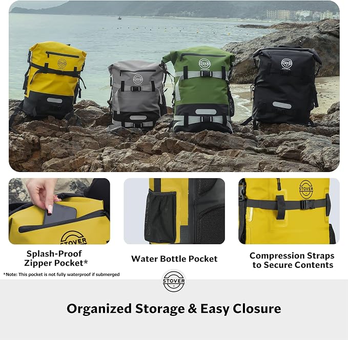 STOVER 5/10/25/30/40/55L Waterproof Backpack- Floating Dry Bag - Image 7