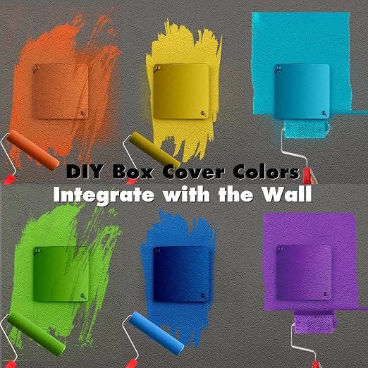 8Pcs Metal Junction Box Cover Plates, 4x4 Inch Square Electrical Box Cover Plate - Image 5
