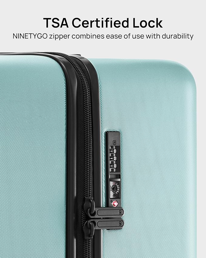 NINETYGO Trunk Luggage 22 Inch, Small Checked Luggage - Image 4