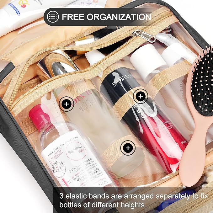 Travel Hanging Toiletry Bag for Women, - Image 4