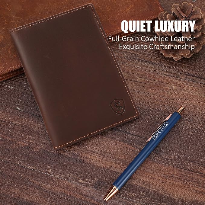 STAR VISTA Albatross Leather Travel Passport Holder, Minimalist Design - Image 2