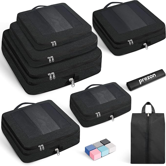 8 Set/6 Set/4 Set Compression Packing Cubes by PREZON