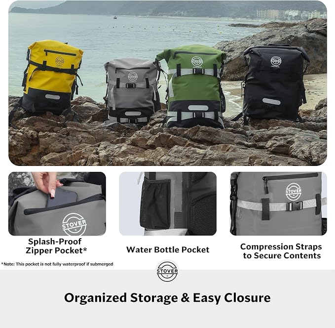 STOVER 5/10/25/30/40/55L Waterproof Backpack- Floating Dry Bag - Image 7