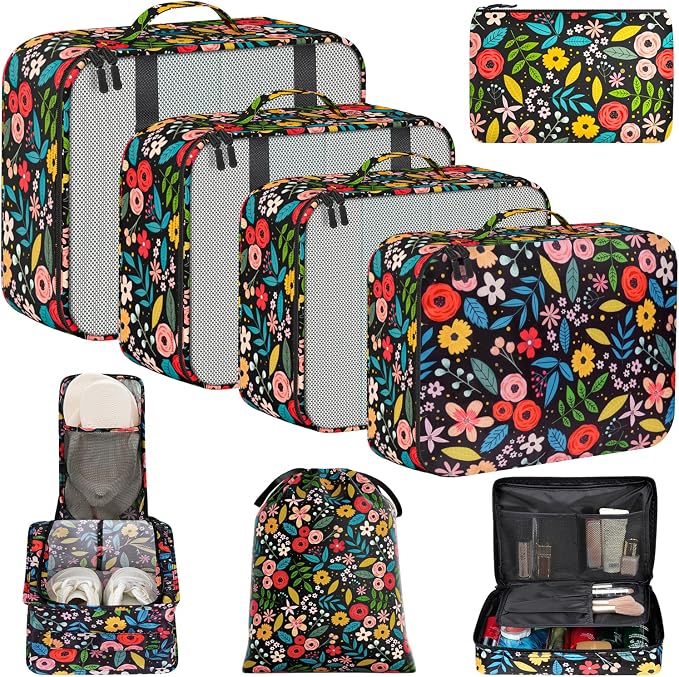 BAGAIL 8 Set Packing Cubes Luggage Packing Organizer Bags by BAGAIL