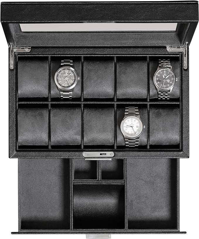 ROTHWELL 10-Slot Watch Box in Leather by RothwellSanFrancisco