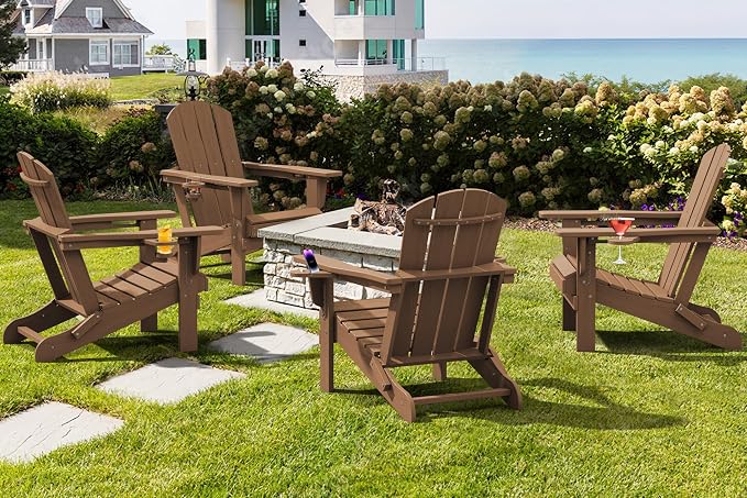 SERWALL Adirondack Chair with Cup Holders - Image 2