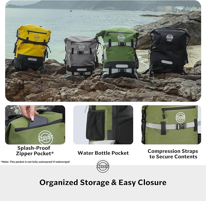 STOVER 5/10/25/30/40/55L Waterproof Backpack- Floating Dry Bag - Image 7